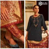 Signature Kurti - L, Blue & Red, T-80003